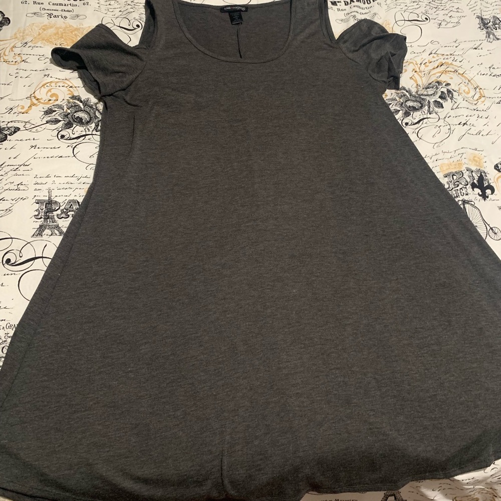 Grey Cold shoulder dress